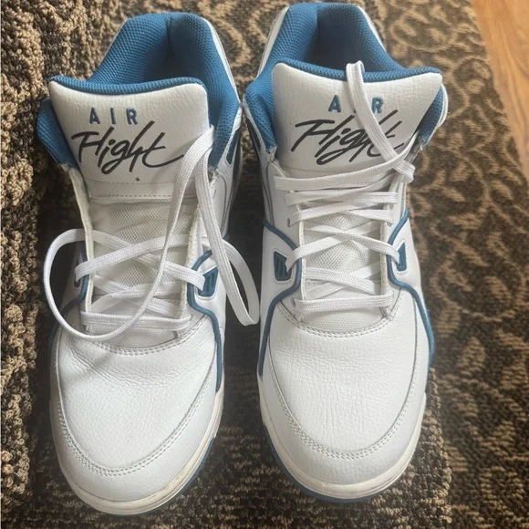 Nike Air Flight White and Teal Sneakers - Picture 1 of 3